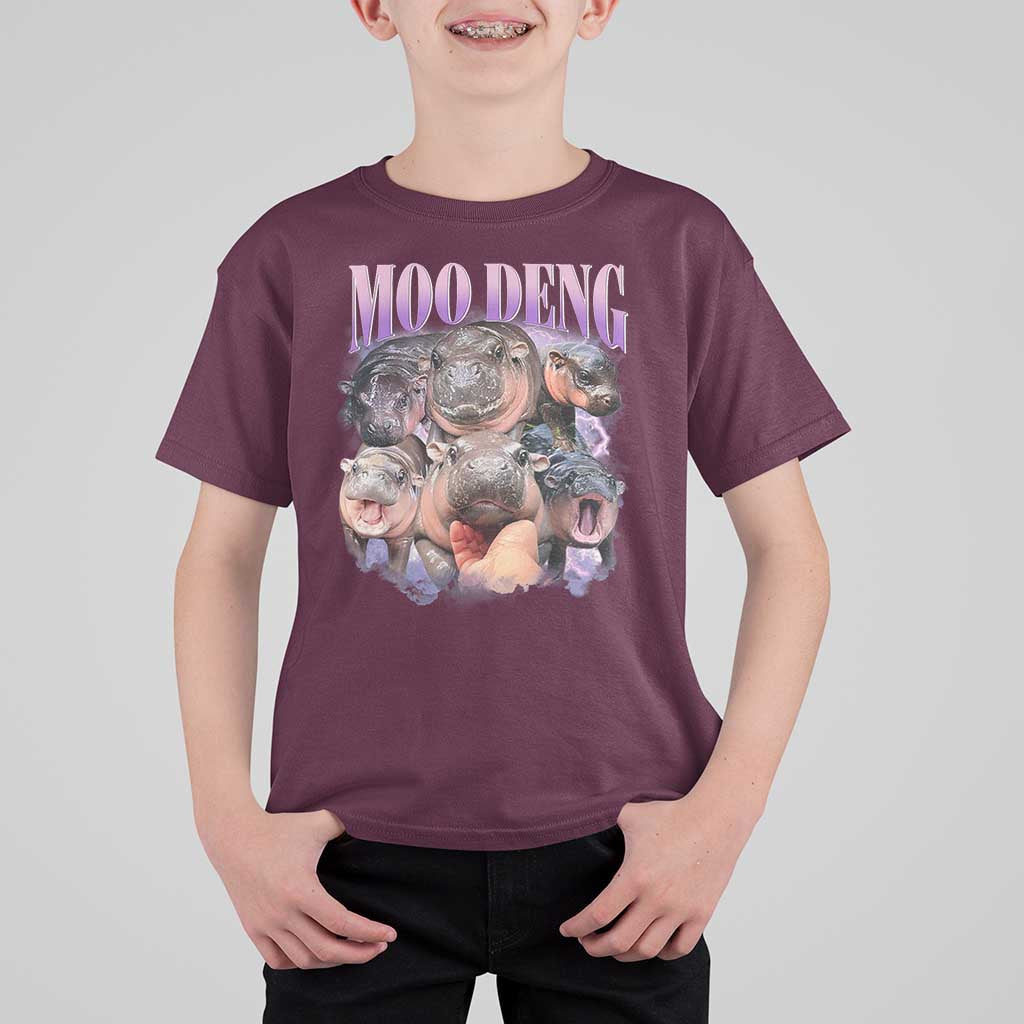 Baby Hippo Moo Deng T Shirt For Kid Funny Moo-deng Baby Pygmy Hippopotamus - Wonder Print Shop