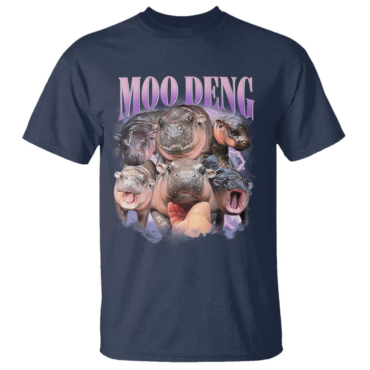 Baby Hippo Moo Deng T Shirt Funny Moo-deng Baby Pygmy Hippopotamus - Wonder Print Shop