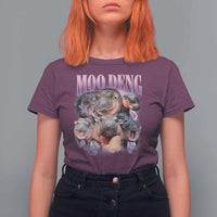 Baby Hippo Moo Deng T Shirt For Women Funny Moo-deng Baby Pygmy Hippopotamus - Wonder Print Shop
