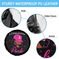 Breast Cancer Awareness Spare Tire Cover In October We Wear Pink Afro Girl