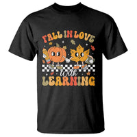 Fall In Love With Learning T Shirt Retro Autumn Pumpkin For Teacher Student - Wonder Print Shop