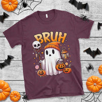 Cute Halloween Ghost Boo Sheet T Shirt Funny Bruh Trick Or Treat Candy - Wonder Print Shop