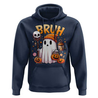 Cute Halloween Ghost Boo Sheet Hoodie Funny Bruh Trick Or Treat Candy - Wonder Print Shop