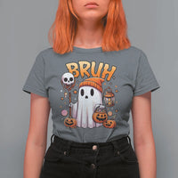 Cute Halloween Ghost Boo Sheet T Shirt For Women Funny Bruh Trick Or Treat Candy - Wonder Print Shop