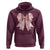 Pink Ghost Bow Coquette Hoodie Cute Girlly Boo Sheet Halloween Spooky Season - Wonder Print Shop
