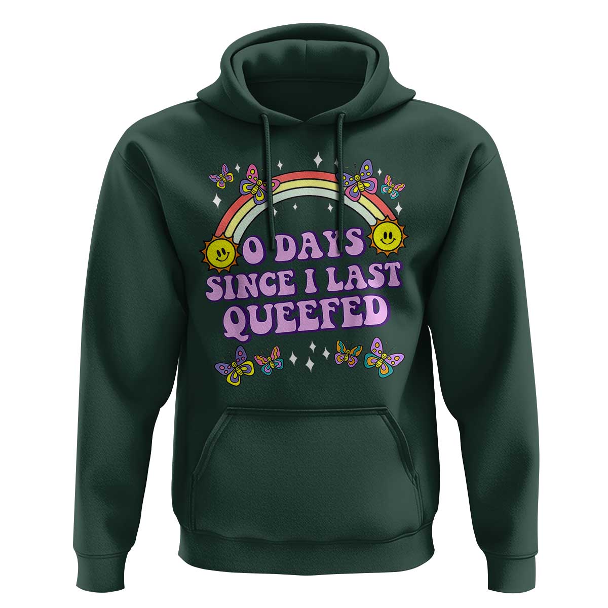 Funny Queef Joke Embarrassing Hoodie 0 Days Since I Last Queefed - Wonder Print Shop