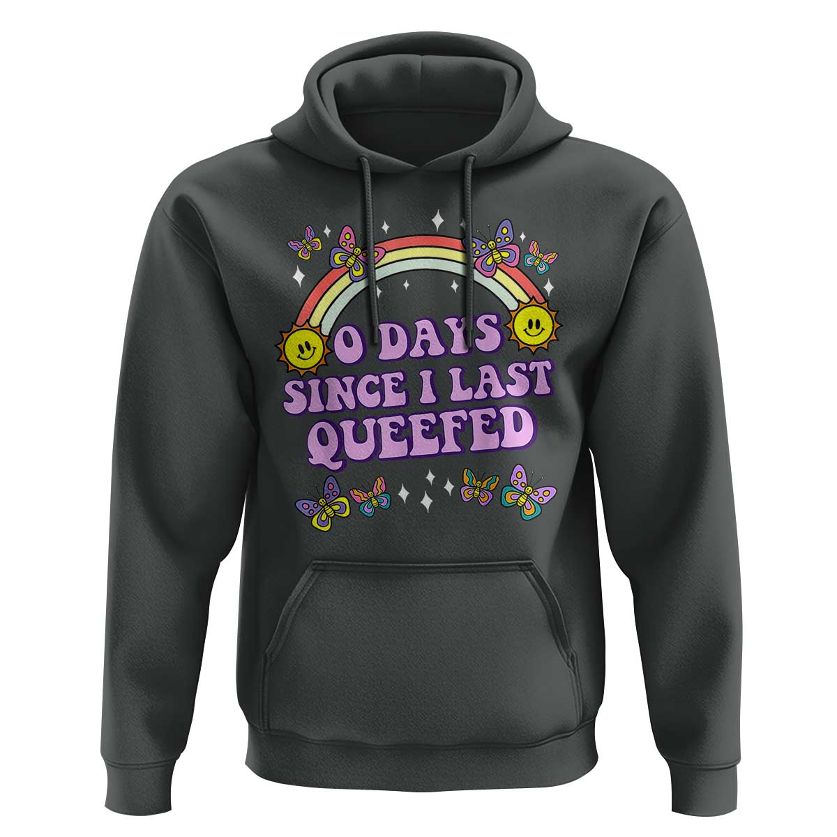 Funny Queef Joke Embarrassing Hoodie 0 Days Since I Last Queefed - Wonder Print Shop