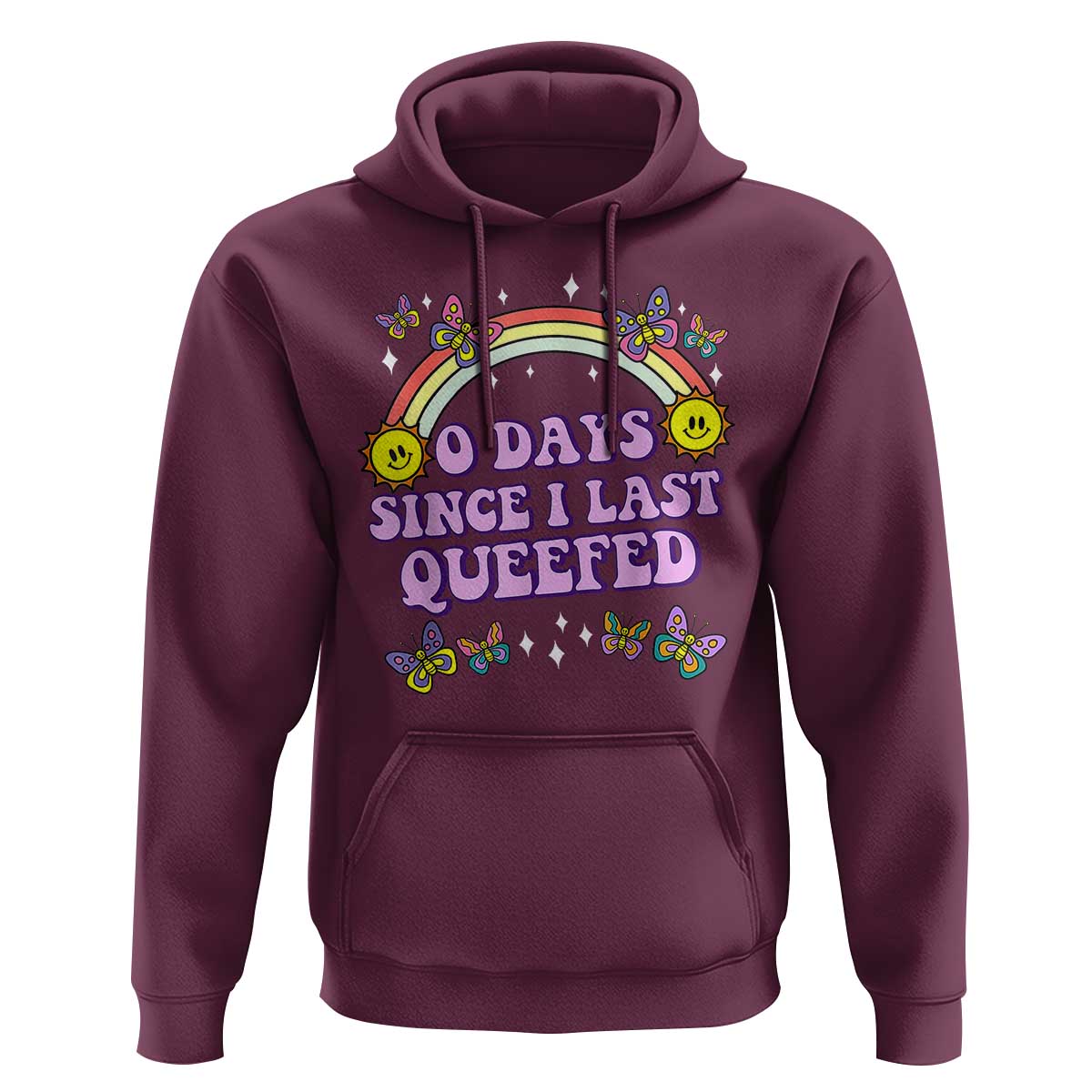 Funny Queef Joke Embarrassing Hoodie 0 Days Since I Last Queefed - Wonder Print Shop