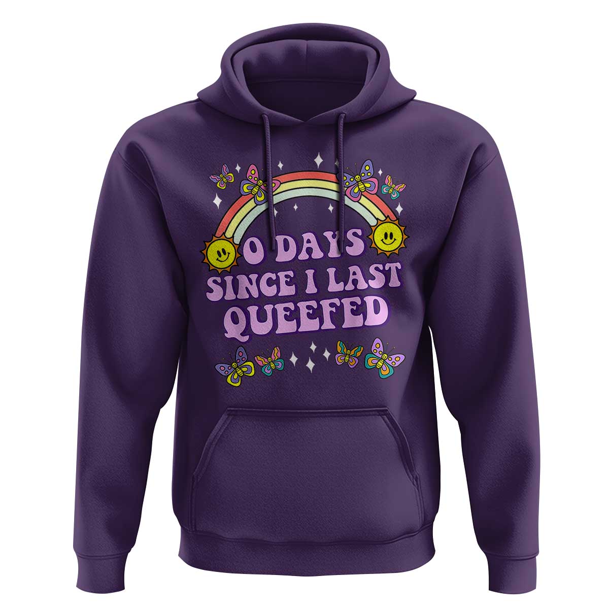 Funny Queef Joke Embarrassing Hoodie 0 Days Since I Last Queefed - Wonder Print Shop