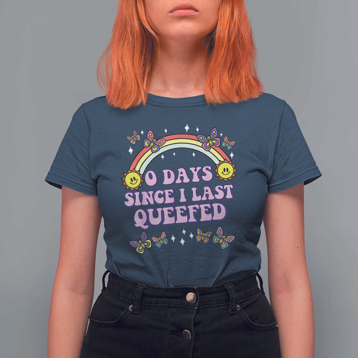 Funny Queef Joke Embarrassing T Shirt For Women 0 Days Since I Last Queefed - Wonder Print Shop