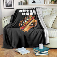 Good Better Best Chicago Football Inspirational Throw Blanket Funny Hot Dog and Claw Graphic - Wonder Print Shop