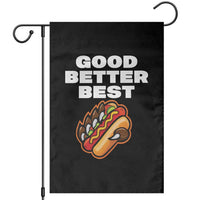 Good Better Best Chicago Football Inspirational Garden Flag Funny Hot Dog and Claw Graphic - Wonder Print Shop