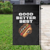 Good Better Best Chicago Football Inspirational Garden Flag Funny Hot Dog and Claw Graphic - Wonder Print Shop