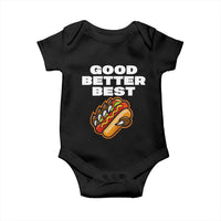 Good Better Best Chicago Football Inspirational Baby Onesie Funny Hot Dog and Claw Graphic - Wonder Print Shop