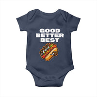 Good Better Best Chicago Football Inspirational Baby Onesie Funny Hot Dog and Claw Graphic - Wonder Print Shop