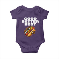 Good Better Best Chicago Football Inspirational Baby Onesie Funny Hot Dog and Claw Graphic - Wonder Print Shop