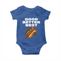 Good Better Best Chicago Football Inspirational Baby Onesie Funny Hot Dog and Claw Graphic - Wonder Print Shop
