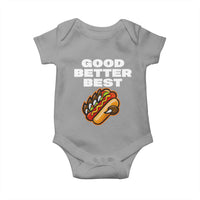 Good Better Best Chicago Football Inspirational Baby Onesie Funny Hot Dog and Claw Graphic - Wonder Print Shop