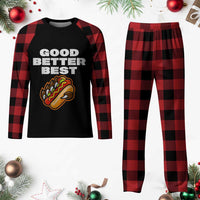 Good Better Best Chicago Football Inspirational Plaid Pajama Set Funny Hot Dog and Claw Graphic - Wonder Print Shop