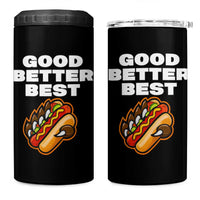Good Better Best Chicago Football Inspirational 4 in 1 Can Cooler Tumbler Funny Hot Dog and Claw Graphic - Wonder Print Shop