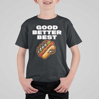 Good Better Best Chicago Football Inspirational T Shirt For Kid Funny Hot Dog and Claw Graphic - Wonder Print Shop