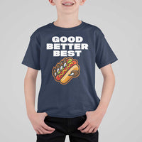 Good Better Best Chicago Football Inspirational T Shirt For Kid Funny Hot Dog and Claw Graphic - Wonder Print Shop