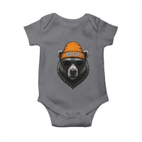 Cool Bear Chicago Graphic Baby Onesie Retro Vibe City Pride Beanie and Sunglasses - Wonder Print Shop