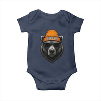 Cool Bear Chicago Graphic Baby Onesie Retro Vibe City Pride Beanie and Sunglasses - Wonder Print Shop