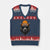 Cool Bear Chicago Graphic V-Neck Knit Sweater Vest Retro Vibe City Pride Beanie and Sunglasses - Wonder Print Shop