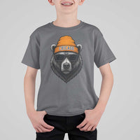 Cool Bear Chicago Graphic T Shirt For Kid Retro Vibe City Pride Beanie and Sunglasses - Wonder Print Shop