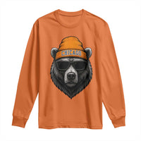 Cool Bear Chicago Graphic Long Sleeve Shirt Retro Vibe City Pride Beanie and Sunglasses - Wonder Print Shop