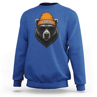 Cool Bear Chicago Graphic Sweatshirt Retro Vibe City Pride Beanie and Sunglasses - Wonder Print Shop