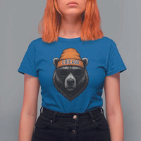 Cool Bear Chicago Graphic T Shirt For Women Retro Vibe City Pride Beanie and Sunglasses - Wonder Print Shop