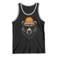 Cool Bear Chicago Graphic Tank Top Retro Vibe City Pride Beanie and Sunglasses - Wonder Print Shop