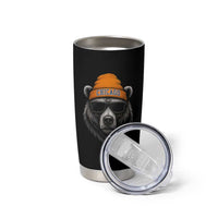 Cool Bear Chicago Graphic Tumbler Cup Retro Vibe City Pride Beanie and Sunglasses - Wonder Print Shop