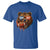 Cool Game Day Bear Graphic T Shirt Bold Football Fan Dripping Paint - Wonder Print Shop