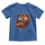 Cool Game Day Bear Graphic Toddler T Shirt Bold Football Fan Dripping Paint - Wonder Print Shop
