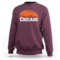 Chicago Skyline Football Graphic Sweatshirt Bold Windy City Fan Art for Game Days - Wonder Print Shop