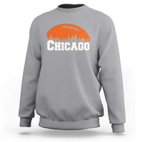 Chicago Skyline Football Graphic Sweatshirt Bold Windy City Fan Art for Game Days - Wonder Print Shop