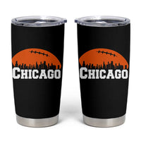 Chicago Skyline Football Graphic Tumbler Cup Bold Windy City Fan Art for Game Days - Wonder Print Shop