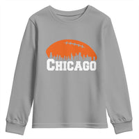 Chicago Skyline Football Graphic Youth Sweatshirt Bold Windy City Fan Art for Game Days - Wonder Print Shop