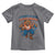 Fierce Football Bear Toddler T Shirt Chicago Fan Number 18 Bold Orange Game Day Spirit - Wonder Print Shop