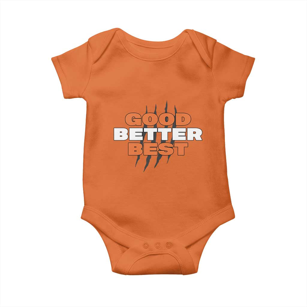 Good Better Best Chicago Football Inspirational Baby Onesie Fierce Bears Claw Graphic for Fan - Wonder Print Shop