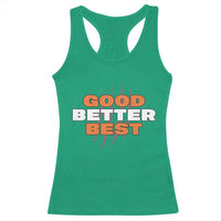 Good Better Best Chicago Football Inspirational Racerback Tank Top Fierce Bears Claw Graphic for Fan TS02