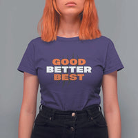 Good Better Best Chicago Football Inspirational T Shirt For Women Fierce Bears Claw Graphic for Fan - Wonder Print Shop