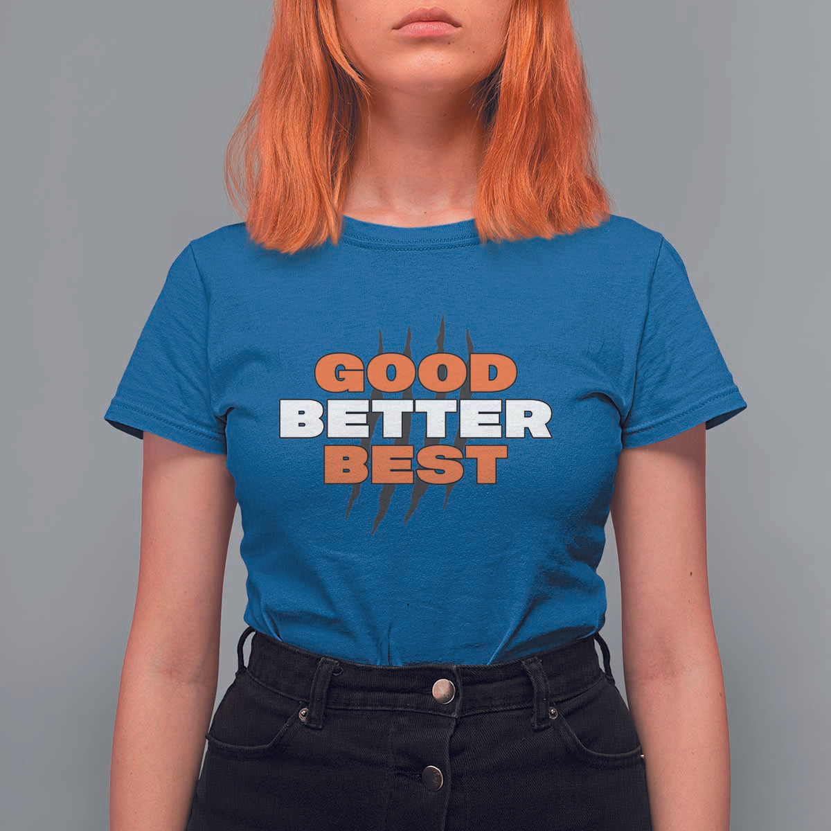 Good Better Best Chicago Football Inspirational T Shirt For Women Fierce Bears Claw Graphic for Fan - Wonder Print Shop