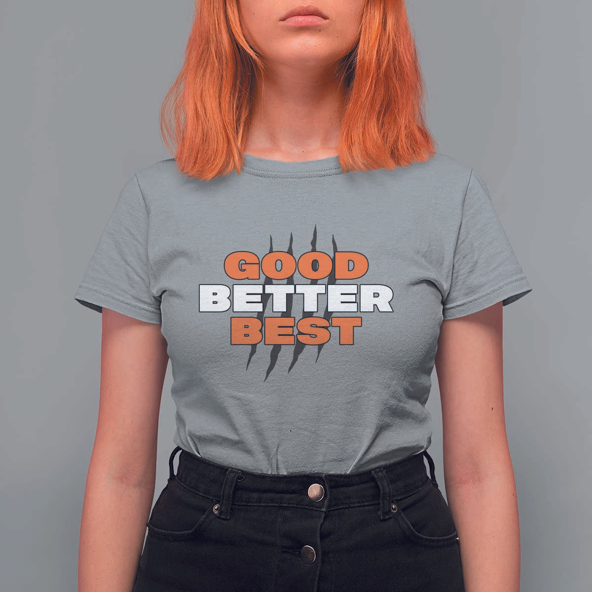 Good Better Best Chicago Football Inspirational T Shirt For Women Fierce Bears Claw Graphic for Fan - Wonder Print Shop