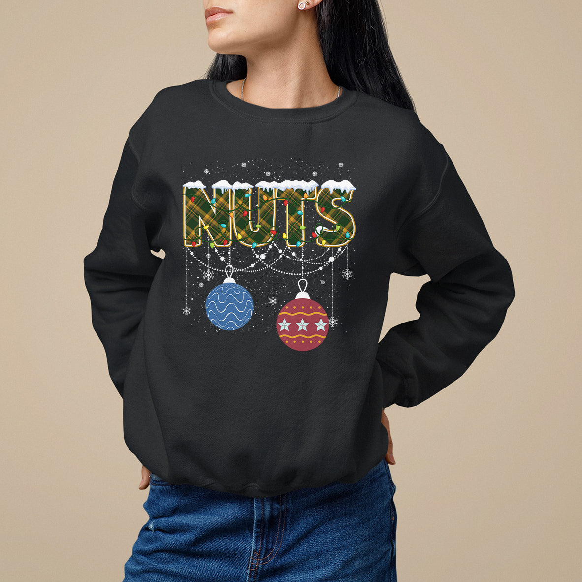 Christmas Couples Sweatshirt Chestnuts Xmas Matching Family Funny Nuts - Wonder Print Shop