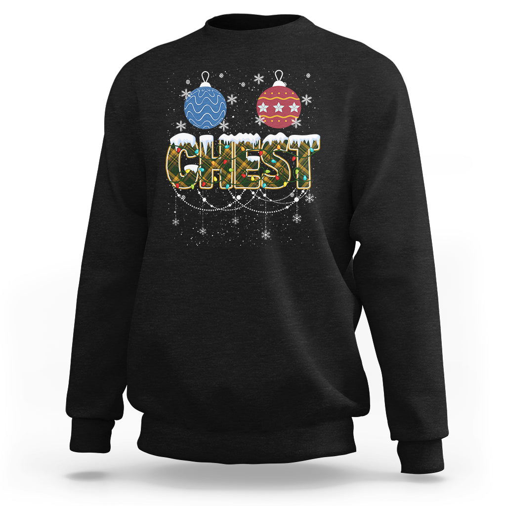 Christmas Couples Sweatshirt Chestnuts Xmas Matching Family Funny Chest - Wonder Print Shop