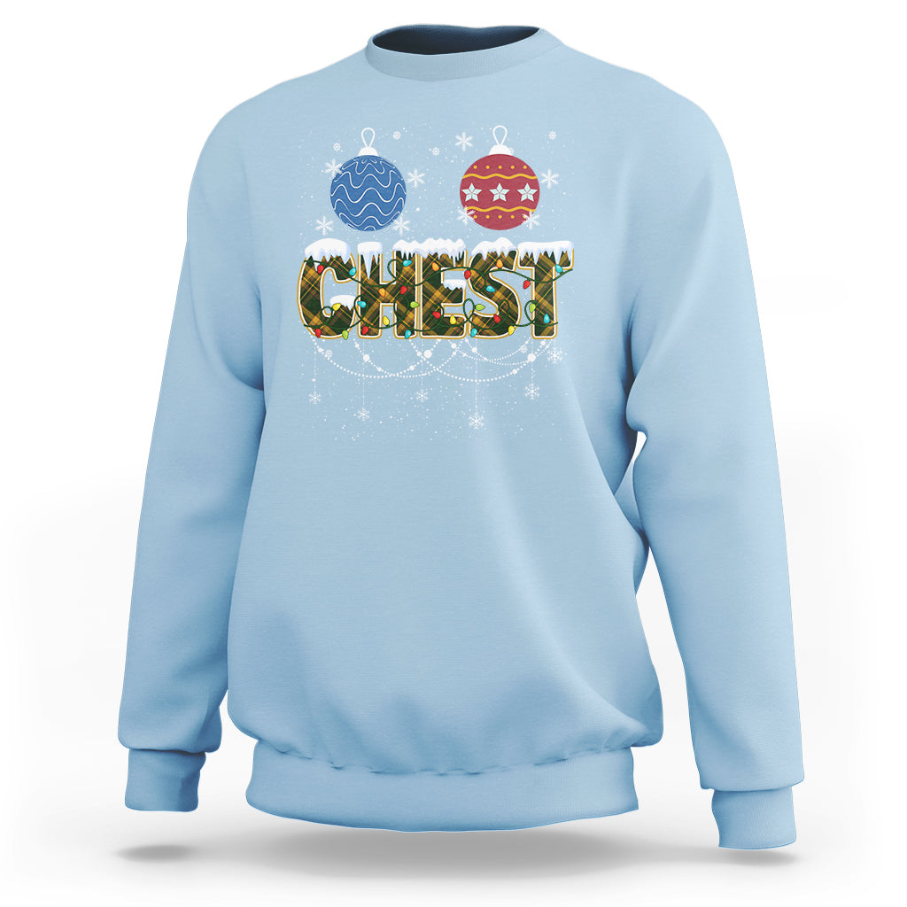 Christmas Couples Sweatshirt Chestnuts Xmas Matching Family Funny Chest - Wonder Print Shop